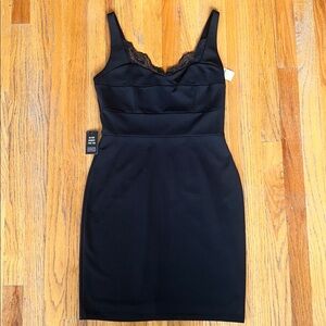 Express Black Lace Trim Dress
